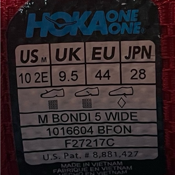 Hoka One One Bondi 5 Mens Size 10 Wide Running Shoes Sneakers Black Gray - Picture 9 of 9